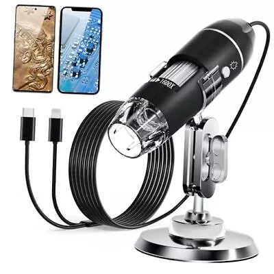 Buy USB Digital Microscope Camera, Handheld HD Inspection Camera 50x-1600x Black • 44.04$