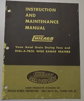 Buy Chicago Grain Bin Drying Systems Manual For  Dial-A-TROL  Series Units. • 0.99$