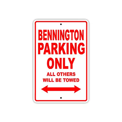 Buy Bennington Parking Only Boat Ship Art Notice Decor Novelty Aluminum Metal Sign • 10.99$
