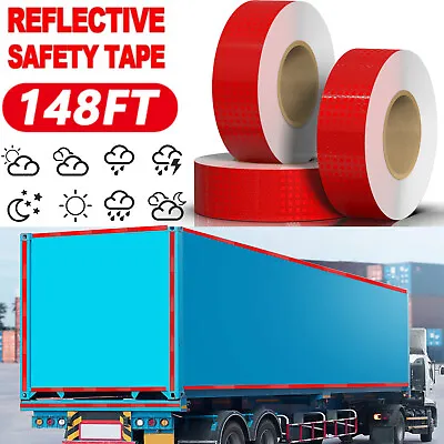 Buy Reflective Trailer Safety Tape Conspicuity Tape Warning Sign Car Truck Auto RV • 20.95$