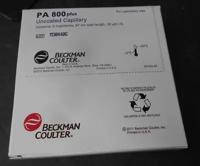 Buy Beckman Coulter PA 800plus Uncoated Capillary 2 Capillaries 67cm Total Length 50 • 199.99$