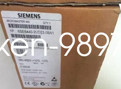 Buy  New SIEMENS 6SE6440-2UD23-0BA1 Micromaster 440 3kW 3ph AC Inverter Drive • 526$