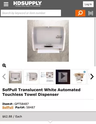 Buy SofPull Translucent White AutomatedTouchless Towel Dispenser • 45$