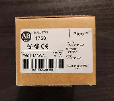 Buy Allen-Bradley 1760-L12AWA Series A Pico Controller With RTC 8-In/4-Out AC • 449.99$