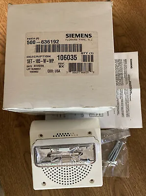 Buy Siemens SET-185-W-WP Fire Alarm Speaker Strobe 185 Candela Weatherproof. White. • 99$
