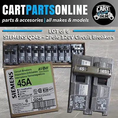 Buy SIEMENS Q245 45-Amp Double Pole Type QP Circuit Breakers - LOT Of 6 • 68.97$