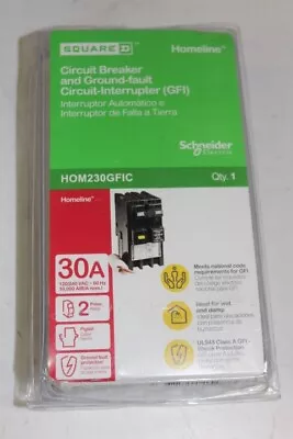 Buy Square D By Schneider Electric HOM230GFIC Homeline 30 Amp Two-Pole GFCI Circuit • 87.99$