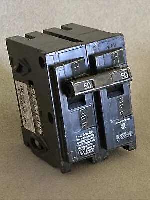 Buy Siemens Q250 Miniature Circuit Breaker, 50 A, 120/240V Ac, 2 Pole, Plug In • 8.99$