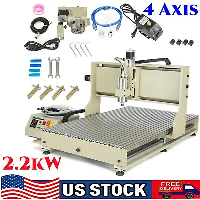 Buy 2.2kW USB Engraving Machine 4 Axis CNC 6090 Router Engraver Milling &Controller • 2,089.05$