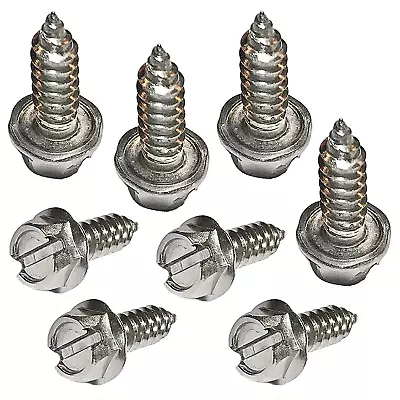 Buy License Plate Screw Kit - Set Of 8 Stainless Steel Screws For Front And Back Lic • 14.08$