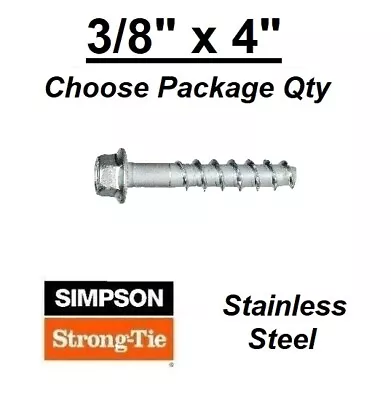 Buy 3/8  X 4  Stainless Steel THD374000H4SS Titen HD HeavyDuty Concrete Screw Anchor • 10.99$