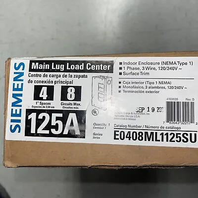 Buy Siemens  E0408ML1125SU Main Lug Load Center  • 39.99$