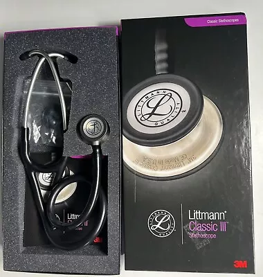 Buy 3M Littmann Classic III 27  Monitoring Stethoscope, Black Edition - 5803 • 75$