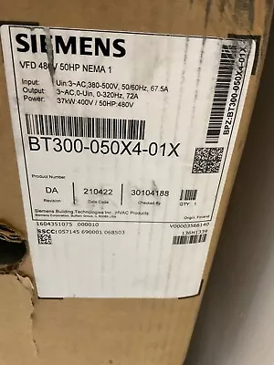 Buy Siemens Bt300050x401x Vfd 480 Volt 50hp Nema 1 Bt300-050x4-01x • 3,950$