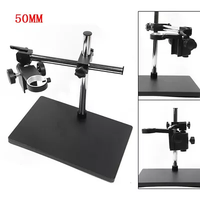 Buy Microscope Boom Stand Holder Large Stereo Arm Table Stand 50mm Ring Adjustable • 76$