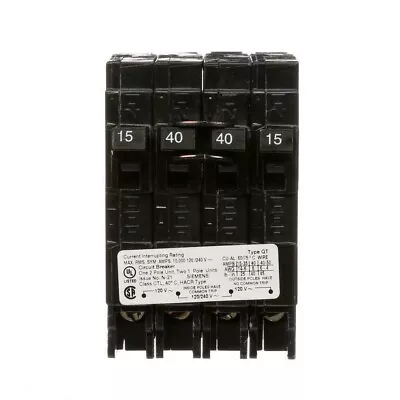 Buy Siemens Q21530CT  120/240V 2 Outer 15A 1 Pole & 1 Inner 30A 2 Pole Quad Breaker • 43.96$
