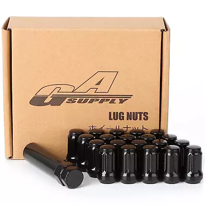 Buy 12X1.25 Lug Nuts Spline Black, 12X1.25 Closed End Acorn Tuner Lug Nuts 1.38  Tal • 35.68$