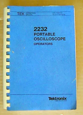 Buy Tek Operators Manual 2232 Portable Oscilloscope Tektronix (english) • 55$