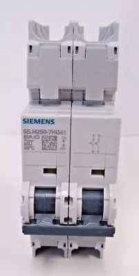 Buy New Siemens 5sj4250-7hg41 Mini Circuit Breaker 240v 2 Pole 50 Amp Class C Nib • 167.99$