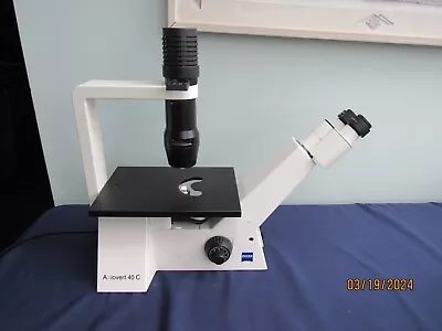 Buy Zeiss Axiovert 40 C Inverted Phase Contrast Microscope 10,20,40 Objectives • 1,250$