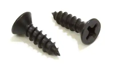Buy 6 X 1/2'' Black Oxide Coated Stainless Flat Head Phillips Wood Screw, (25 Pc), 1 • 9.99$