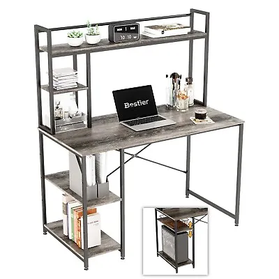 Buy 47  Computer Desk For Home Office Workstation, Writing Table W/ CPU Shelves • 209.99$