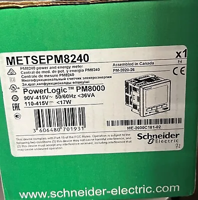 Buy Schneider Electric METSEPM8240 PowerLogic PM8000 - PM8240 Panel Mount Meter • 1,500$