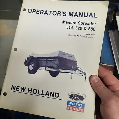Buy New Holland Manure Spreader 514, 520, 680 Operator's Manual • 19.90$