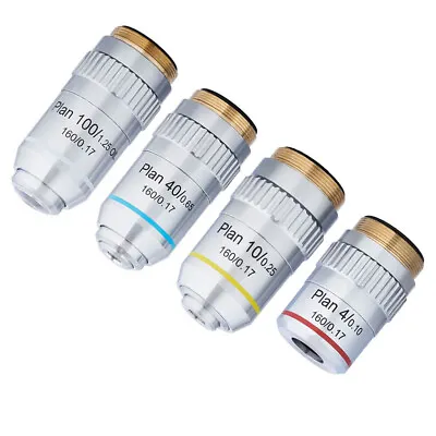 Buy 4X-100X Plan Achromatic Objective Lens 160/0.17 For Biological Microscope • 19.95$
