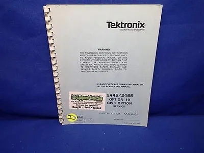 Buy Tektronix 2445/2465 Option 10 Gpib Option Service Manual • 40$