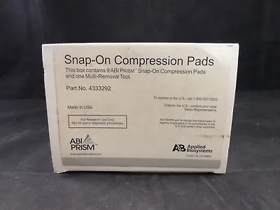 Buy AB Plastic MicroAmp Snap-On Optical Film Compression Pad Real Time PCR 8/PACK • 449.99$