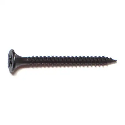 Buy #6 X 1-5/8  Black Phosphate Steel Fine Thread Phillips Bugle Head Drywall Screws • 9.16$