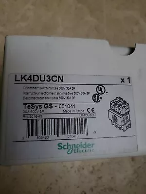 Buy Lk4du3cn | Disconnect Switch No Fuse 600v 30a 3p | Square-d Schneider Electric • 100$