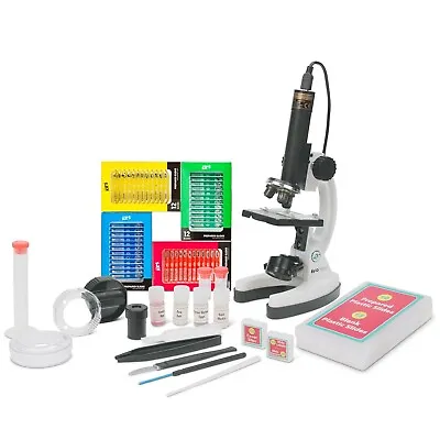 Buy IQCREW / Amscope Kids 85pc Microscope Kit + Camera +Software +48 Prepared Slides • 94.99$