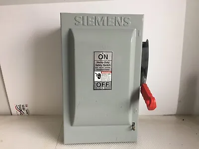Buy Siemens Hf222n 60 Amp 240 Volt Single Phase Fused Indoor Disconnect..d-1191 • 75$