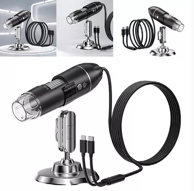 Buy Digital Microscope 1600X USB Coin Microscope 8 LED Magnifier Soldering Camera • 21.60$