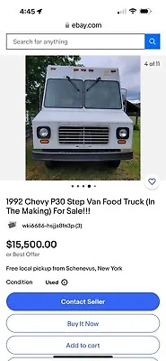 Buy 1992 Chevy P30 Step Van Food Truck (In The Making) For Sale!!! • 10,000$