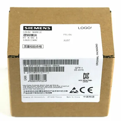 Buy New Siemens 6ED1052-1HB00-0BA6 6ED1 052-1HB00-0BA6 LOGO 24RC Logic Module • 167.91$