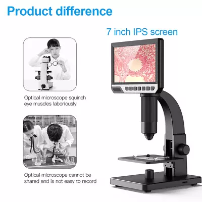 Buy 7Inch HD 2000X Digital Microscope Camera For Soldering Continuous Amplification~ • 130.90$