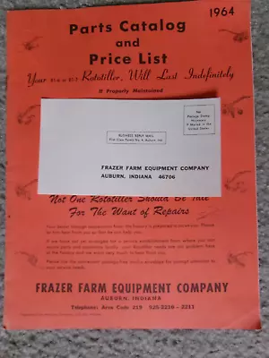 Buy 1964 Frazer Farm Equipment Co. Rototiller Parts Catalog & Price List • 8$