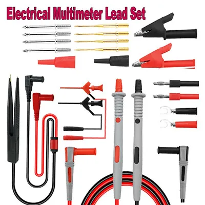 Buy 21 In 1 Multimeter Test Lead Kit For Fluke Meter Electrical Alligator Clip Probe • 19.99$