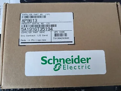 Buy NEW APC Schneider Electric AP9613 Dry Contact Universal I/O Smart Slot Card  • 350$
