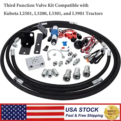 Buy Third Function Valve Kit For Kubota L2501, L3200, L3301, And L3901 Tractors • 697.90$