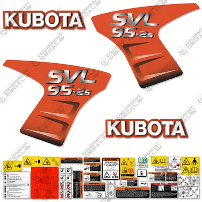 Buy Kubota SVL 95-2S Decal Kit Skid Steer Replacement Decals - 5-7 Year 3M Vinyl! • 169.95$