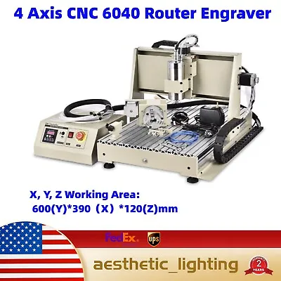 Buy USB 4 Axis 6040 1.5KW CNC Router 3D Engraver Engraving Drilling Milling Machine • 1,139.05$