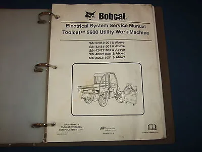 Buy Bobcat Utility Work Machine Electrical Service Shop Repair Book Manual 6902333 • 69.99$