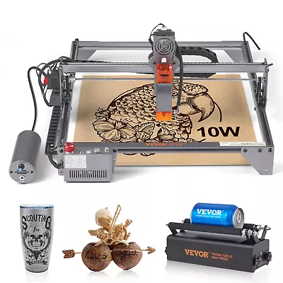 Buy VEVOR Laser Engraver Laser Engraving Machine 10W Compressed Spot Rotary Roller • 360.99$