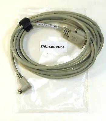 Buy Allen Bradley Micrologix PLC Cable 1761-CBL-PM02 90 Deg End MicroLogix 1000-1500 • 19.95$