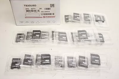 Buy 22x TRANSCEND TS2GUSD SD Card Enclosure Mini SD Micro SD TS2GUSD Original Packaging • 31.18$