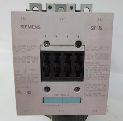 Buy Siemens Sirius, 3rt1055-6ap36, Iec Contactors,  150a, 60hp, 400vac • 195$